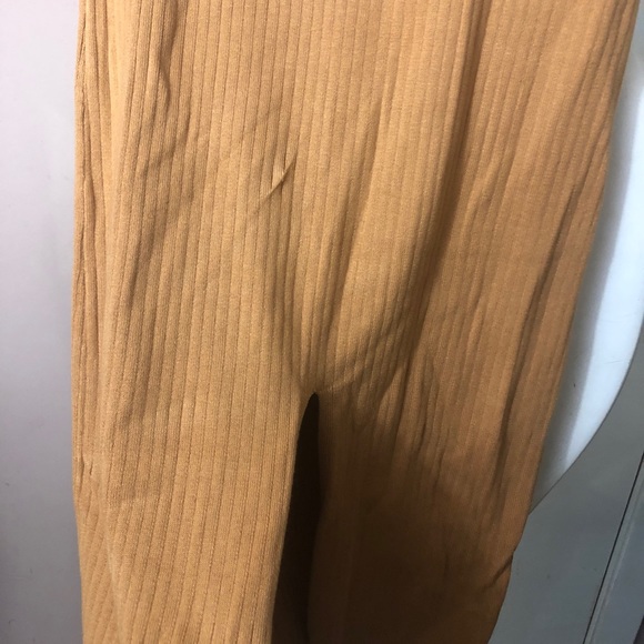 NWT Gianni Bini Skirt XL Madi Sweater Front Slit Midi Tan goldenrod color - Picture 4 of 9